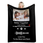 Lofaris Personalized Photos Text Collage Throw Blankets